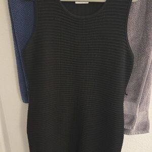 Calvin Klein Black Textured Mini Dress